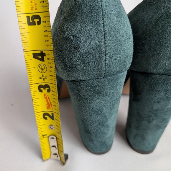 SCARLET Made In Italy Suede Heels Women Shoes Size 36 = 5.5-6 US color Green - Picture 6 of 9